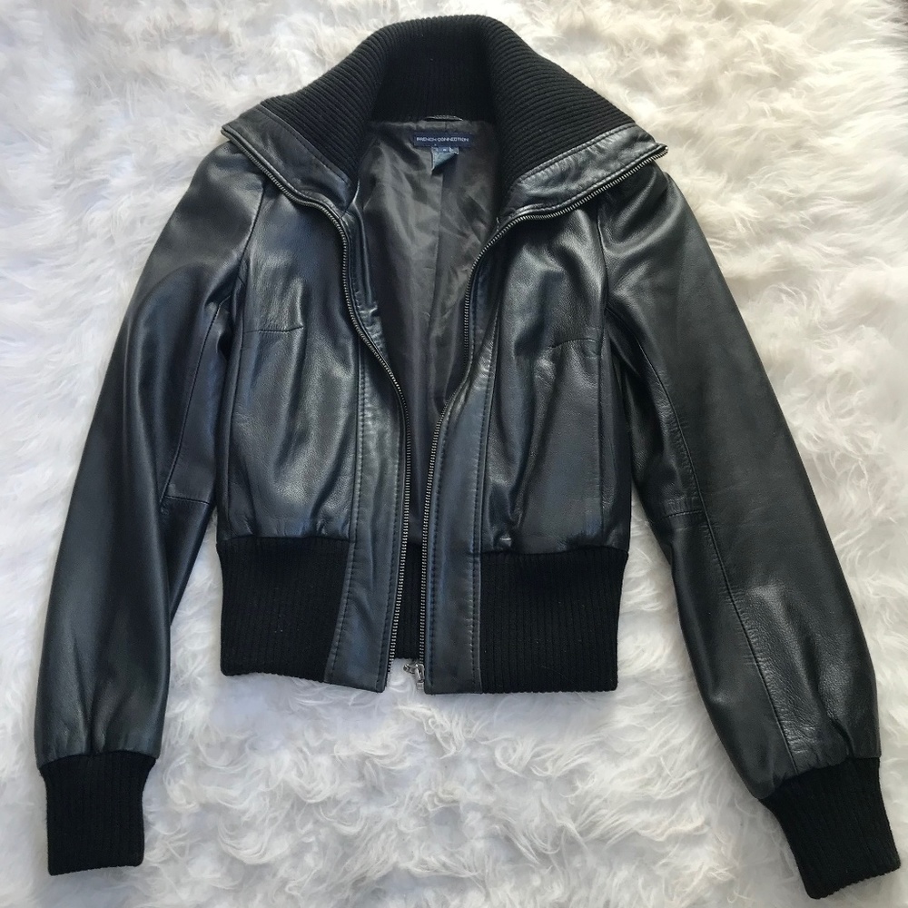 French Connection Leather Jacket